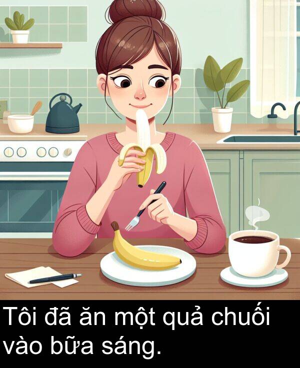 bữa: Tôi đã ăn một quả chuối vào bữa sáng.