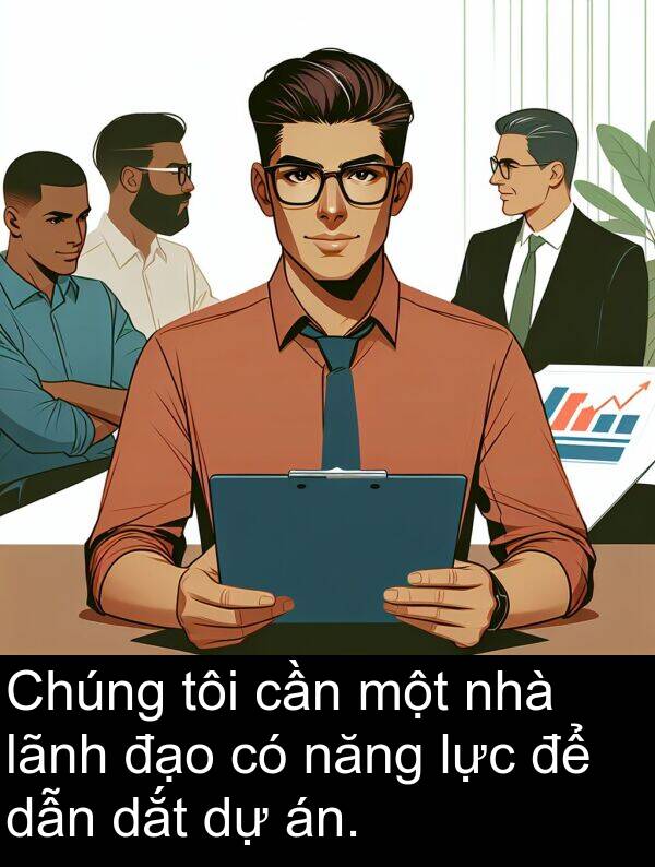 đạo: Chúng tôi cần một nhà lãnh đạo có năng lực để dẫn dắt dự án.