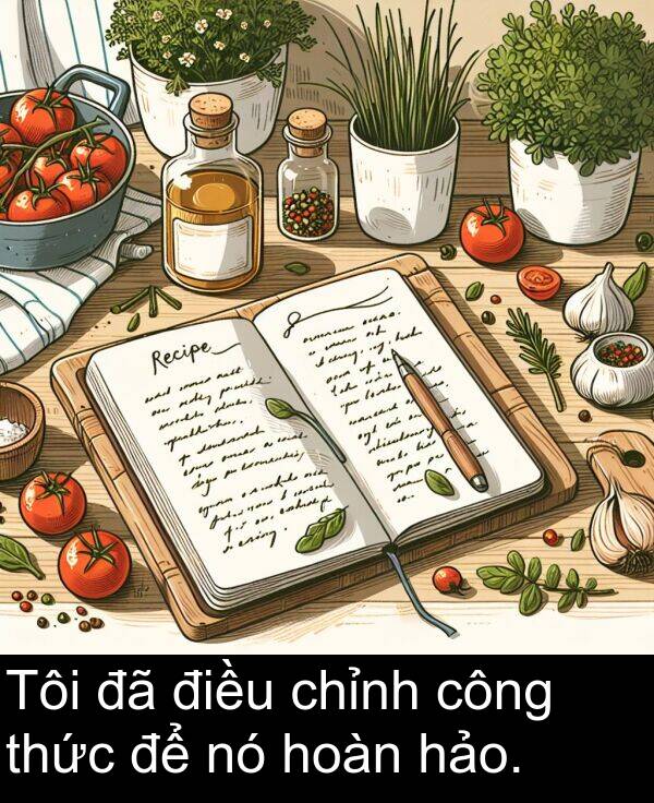 hoàn: Tôi đã điều chỉnh công thức để nó hoàn hảo.