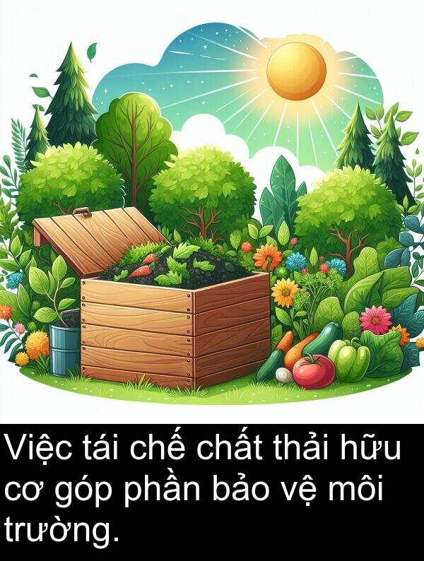 tái: Việc tái chế chất thải hữu cơ góp phần bảo vệ môi trường.