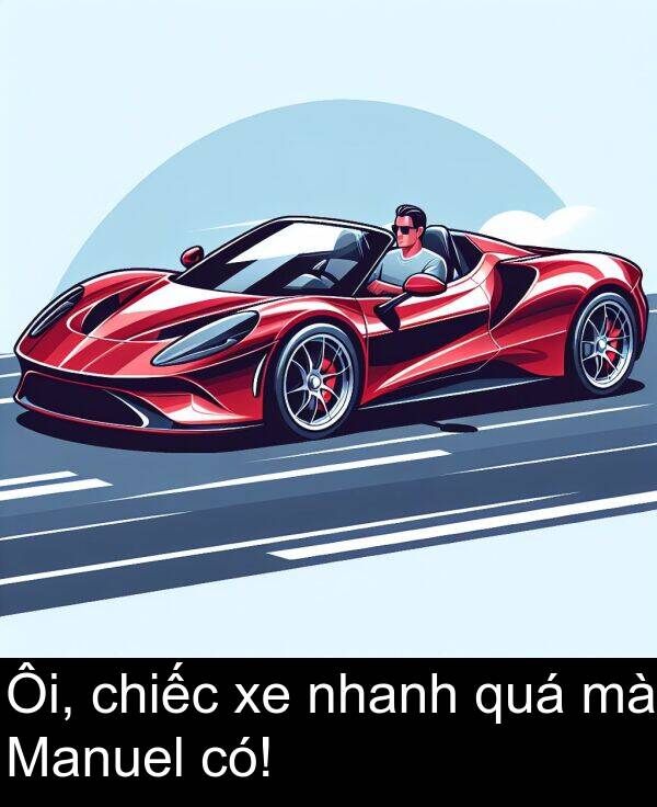 chiếc: Ôi, chiếc xe nhanh quá mà Manuel có!