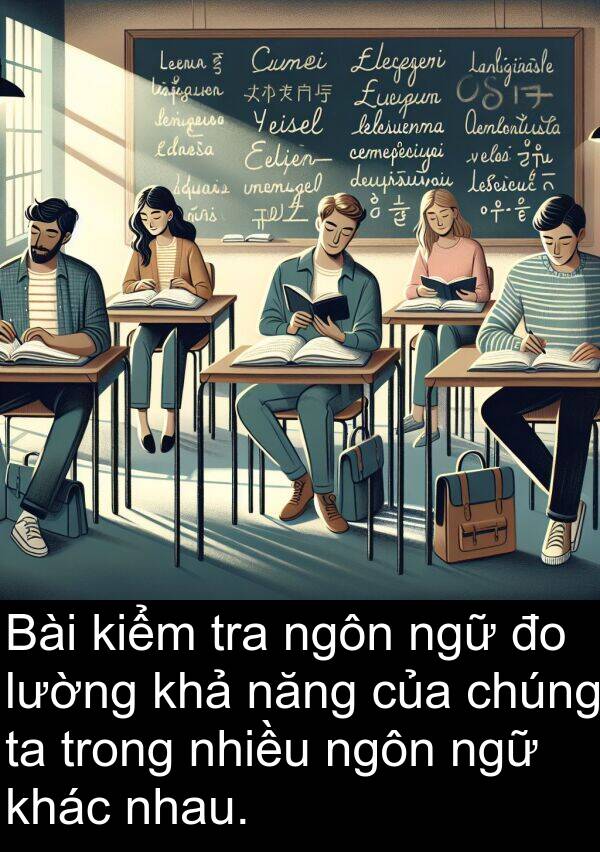 lường: Bài kiểm tra ngôn ngữ đo lường khả năng của chúng ta trong nhiều ngôn ngữ khác nhau.