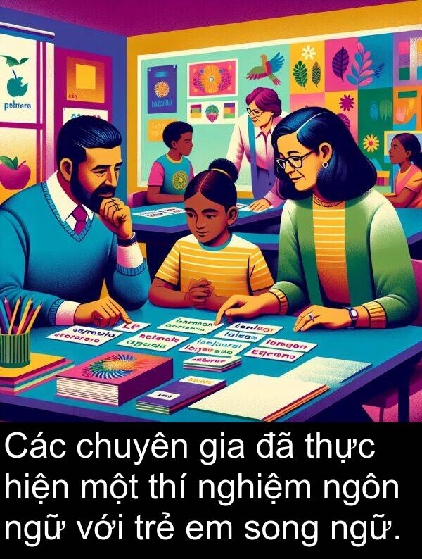 song: Các chuyên gia đã thực hiện một thí nghiệm ngôn ngữ với trẻ em song ngữ.