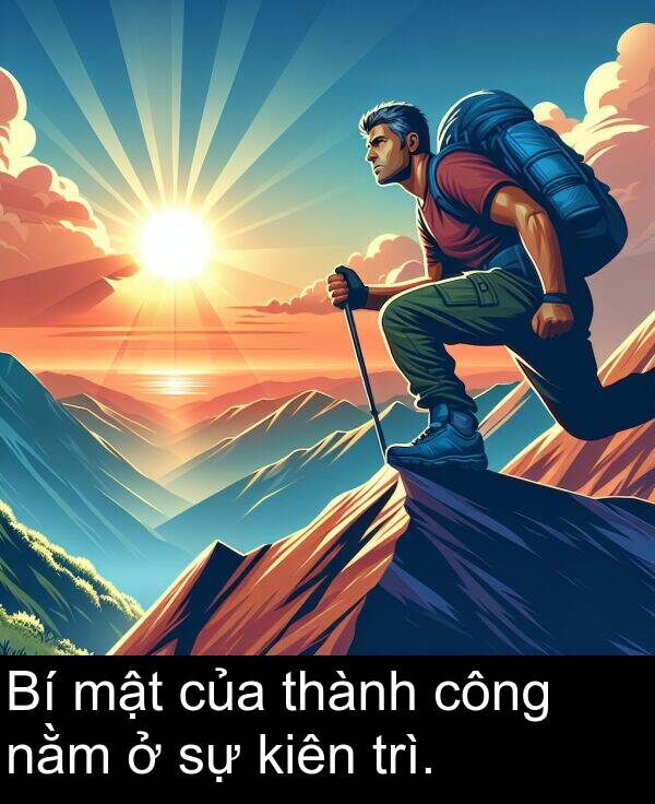 mật: Bí mật của thành công nằm ở sự kiên trì.