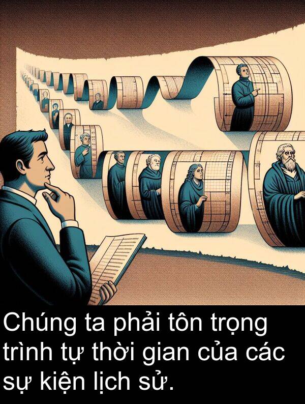 gian: Chúng ta phải tôn trọng trình tự thời gian của các sự kiện lịch sử.