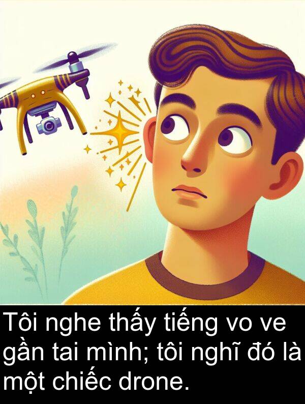 nghe: Tôi nghe thấy tiếng vo ve gần tai mình; tôi nghĩ đó là một chiếc drone.
