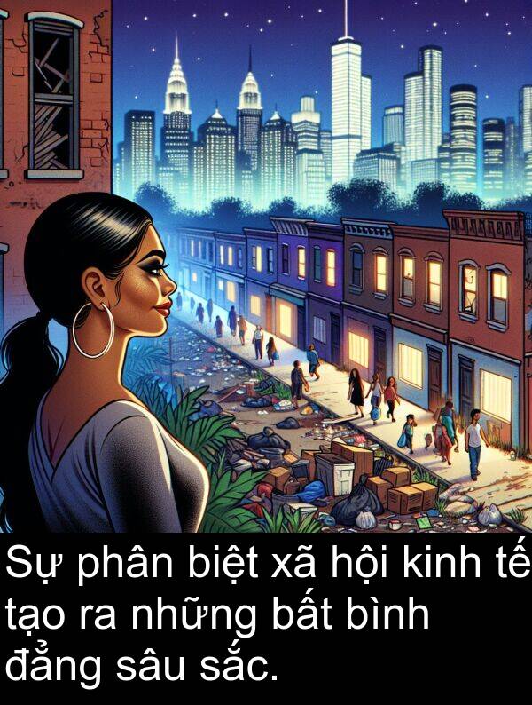 biệt: Sự phân biệt xã hội kinh tế tạo ra những bất bình đẳng sâu sắc.