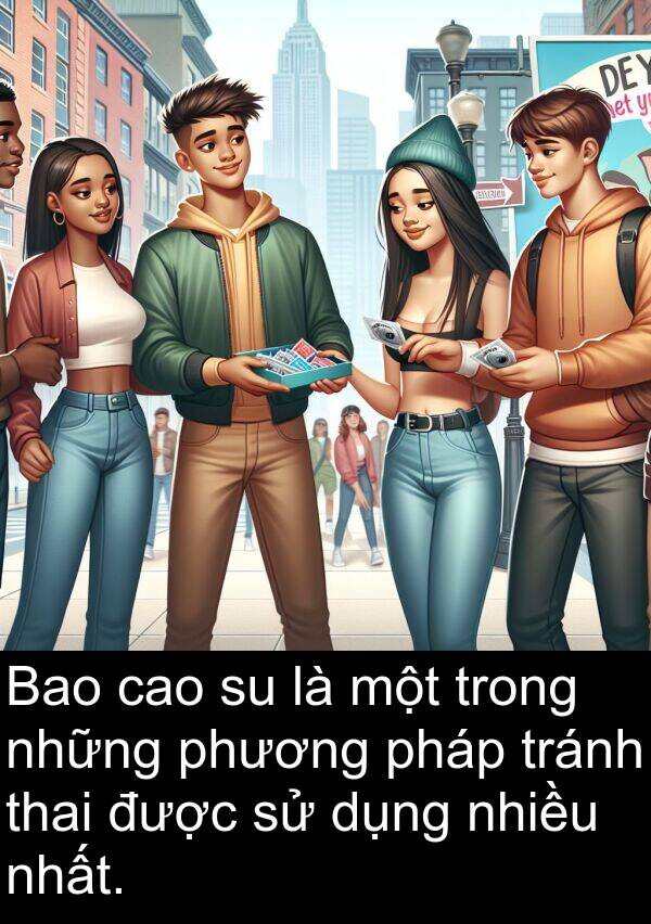 phương: Bao cao su là một trong những phương pháp tránh thai được sử dụng nhiều nhất.