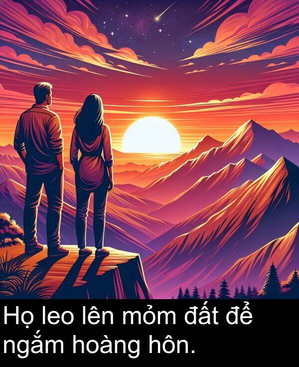 mỏm: Họ leo lên mỏm đất để ngắm hoàng hôn.