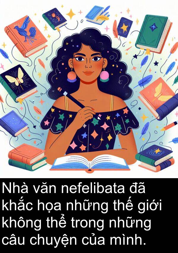 họa: Nhà văn nefelibata đã khắc họa những thế giới không thể trong những câu chuyện của mình.