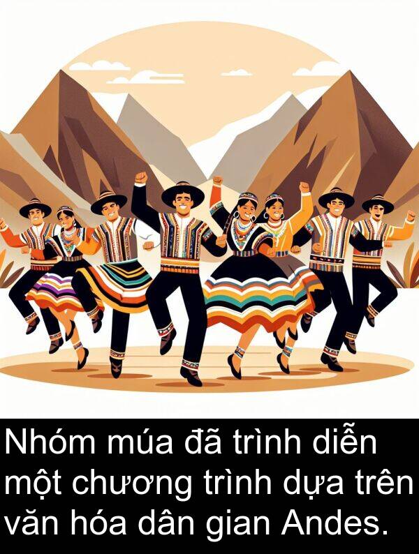 gian: Nhóm múa đã trình diễn một chương trình dựa trên văn hóa dân gian Andes.