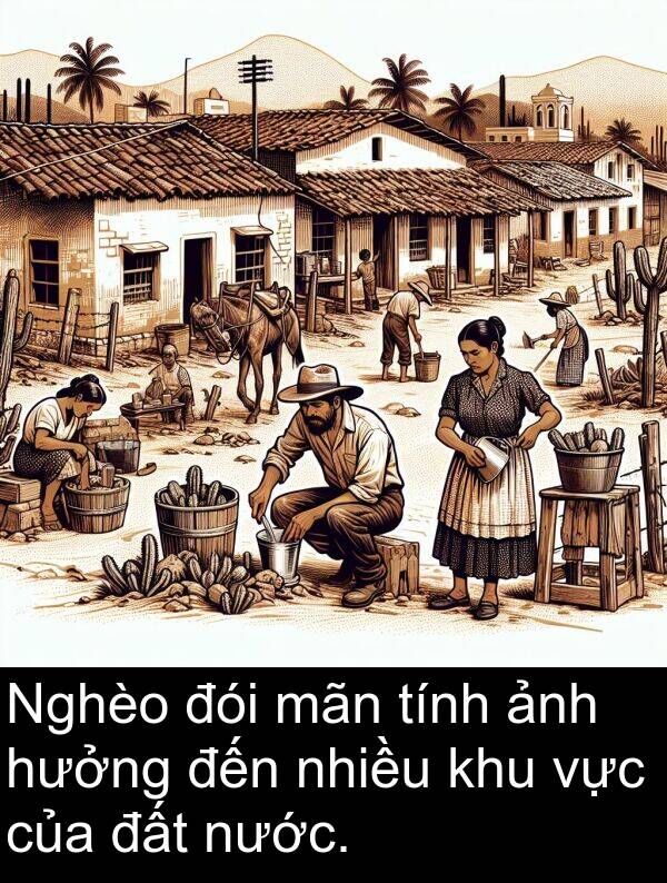 đói: Nghèo đói mãn tính ảnh hưởng đến nhiều khu vực của đất nước.