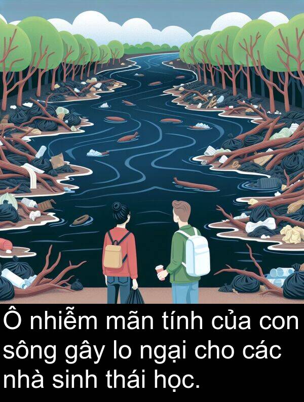 ngại: Ô nhiễm mãn tính của con sông gây lo ngại cho các nhà sinh thái học.