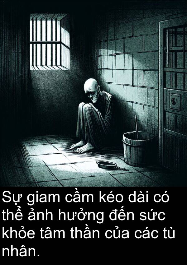 sức: Sự giam cầm kéo dài có thể ảnh hưởng đến sức khỏe tâm thần của các tù nhân.