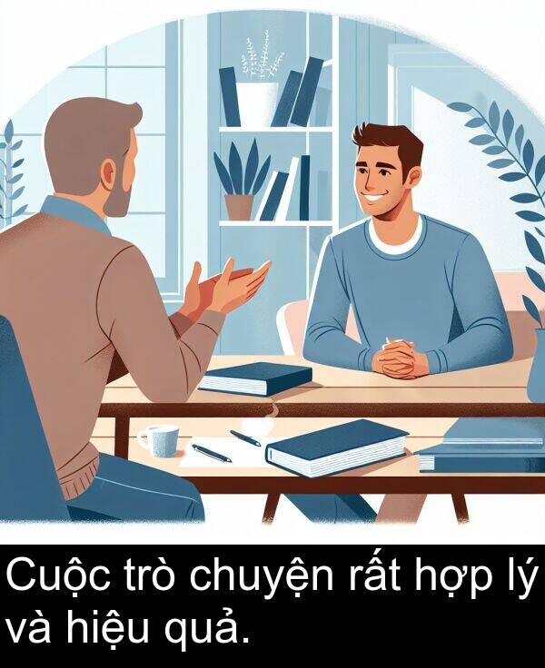 hiệu: Cuộc trò chuyện rất hợp lý và hiệu quả.