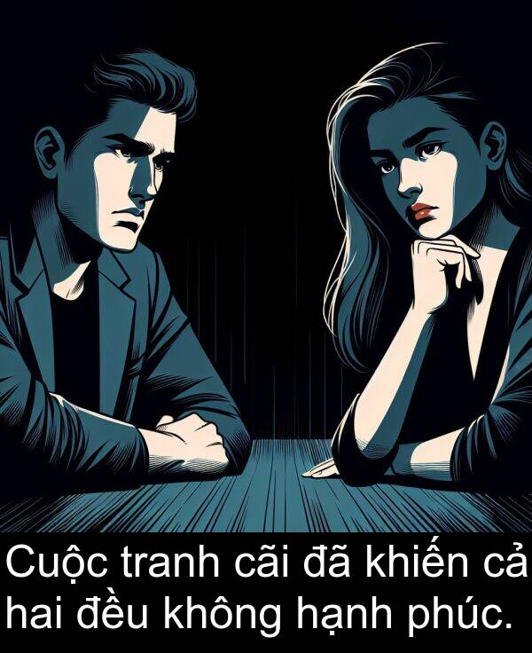 hạnh: Cuộc tranh cãi đã khiến cả hai đều không hạnh phúc.