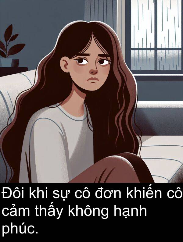 hạnh: Đôi khi sự cô đơn khiến cô cảm thấy không hạnh phúc.