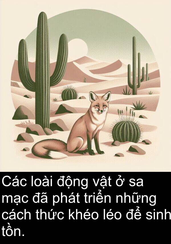 léo: Các loài động vật ở sa mạc đã phát triển những cách thức khéo léo để sinh tồn.
