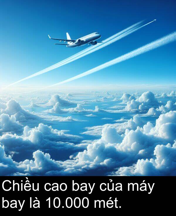 mét: Chiều cao bay của máy bay là 10.000 mét.