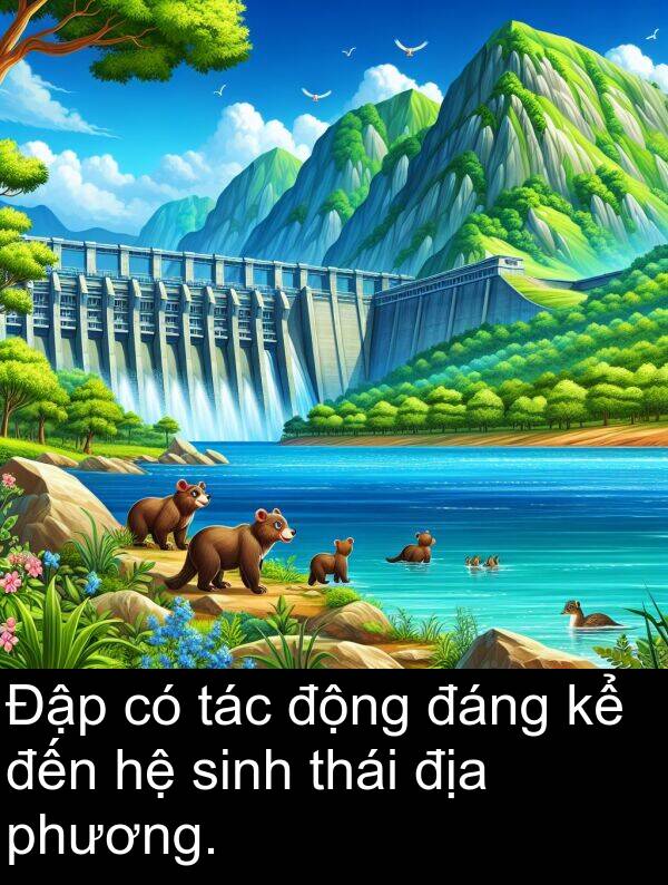 phương: Đập có tác động đáng kể đến hệ sinh thái địa phương.