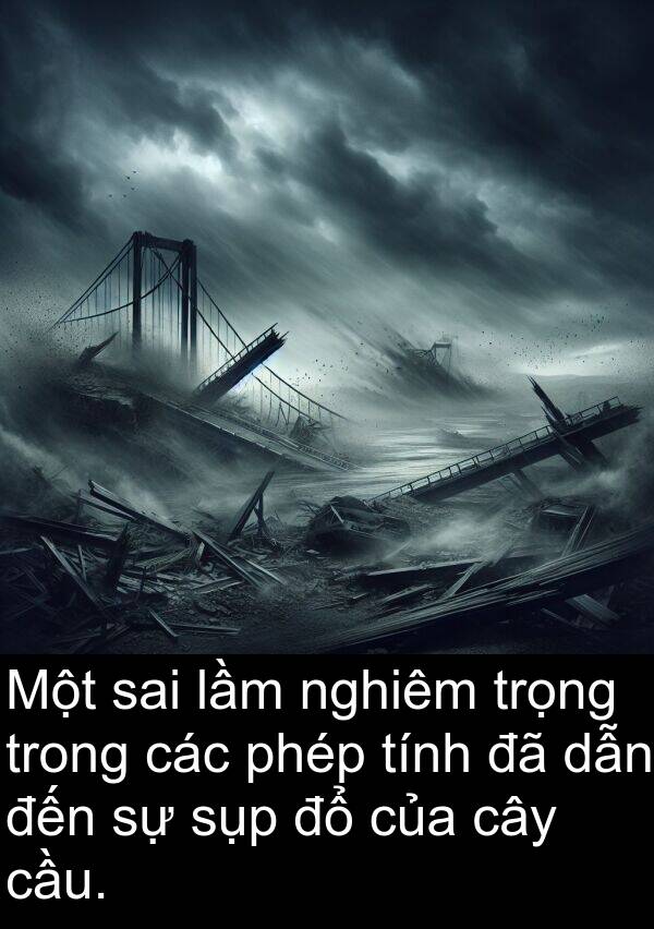 lầm: Một sai lầm nghiêm trọng trong các phép tính đã dẫn đến sự sụp đổ của cây cầu.