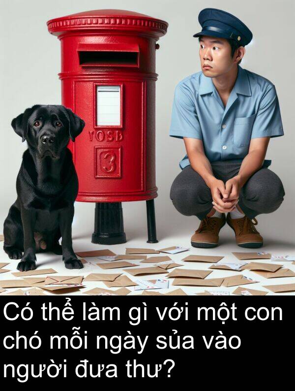 đưa: Có thể làm gì với một con chó mỗi ngày sủa vào người đưa thư?