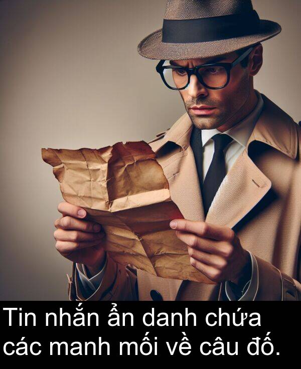 mối: Tin nhắn ẩn danh chứa các manh mối về câu đố.