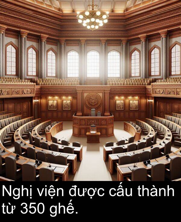 viện: Nghị viện được cấu thành từ 350 ghế.