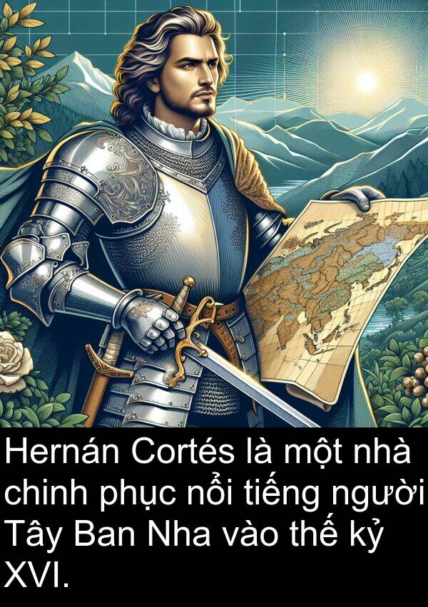 phục: Hernán Cortés là một nhà chinh phục nổi tiếng người Tây Ban Nha vào thế kỷ XVI.