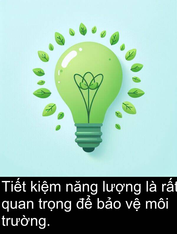 trọng: Tiết kiệm năng lượng là rất quan trọng để bảo vệ môi trường.