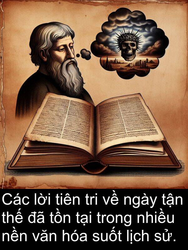 lời: Các lời tiên tri về ngày tận thế đã tồn tại trong nhiều nền văn hóa suốt lịch sử.