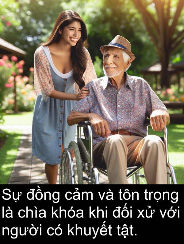 đối: Sự đồng cảm và tôn trọng là chìa khóa khi đối xử với người có khuyết tật.