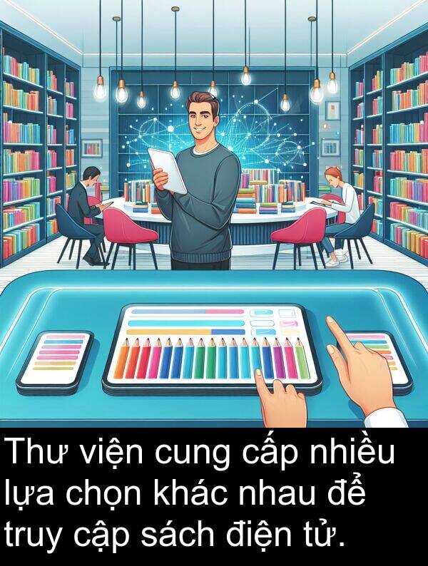 cấp: Thư viện cung cấp nhiều lựa chọn khác nhau để truy cập sách điện tử.