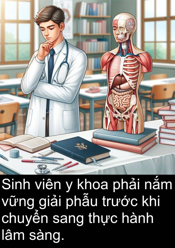 sang: Sinh viên y khoa phải nắm vững giải phẫu trước khi chuyển sang thực hành lâm sàng.