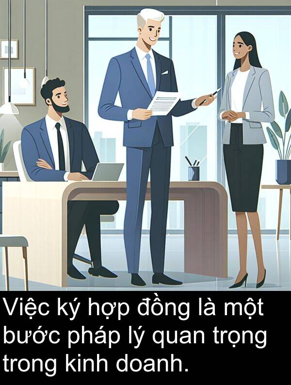 bước: Việc ký hợp đồng là một bước pháp lý quan trọng trong kinh doanh.