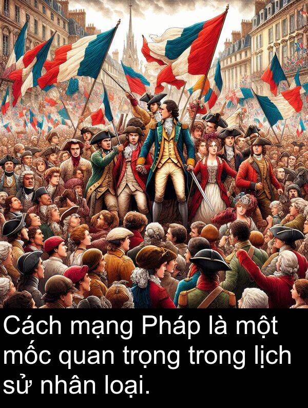 trọng: Cách mạng Pháp là một mốc quan trọng trong lịch sử nhân loại.
