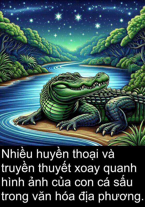 huyền: Nhiều huyền thoại và truyền thuyết xoay quanh hình ảnh của con cá sấu trong văn hóa địa phương.