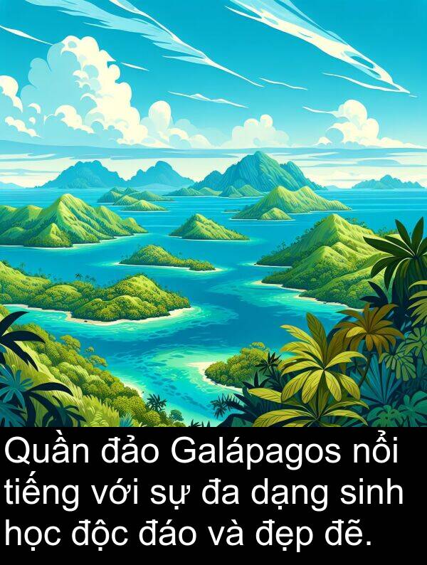 độc: Quần đảo Galápagos nổi tiếng với sự đa dạng sinh học độc đáo và đẹp đẽ.
