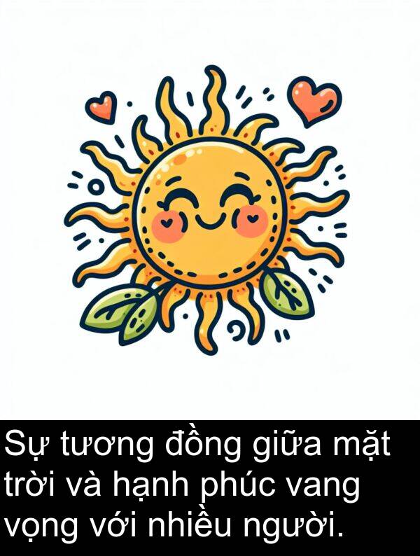 hạnh: Sự tương đồng giữa mặt trời và hạnh phúc vang vọng với nhiều người.