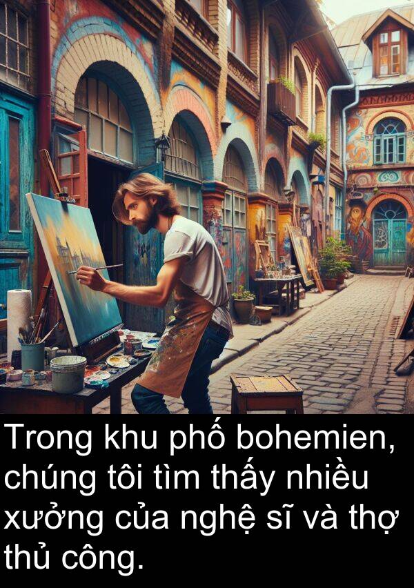 thủ: Trong khu phố bohemien, chúng tôi tìm thấy nhiều xưởng của nghệ sĩ và thợ thủ công.