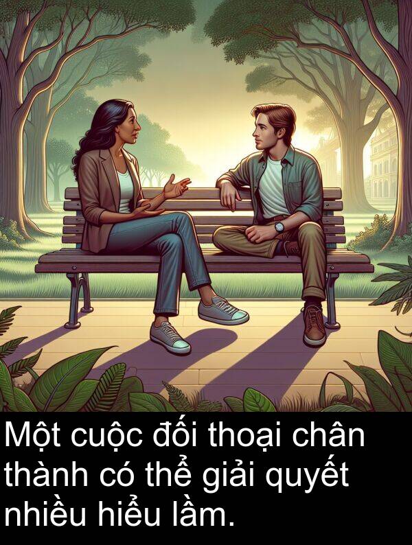 đối: Một cuộc đối thoại chân thành có thể giải quyết nhiều hiểu lầm.