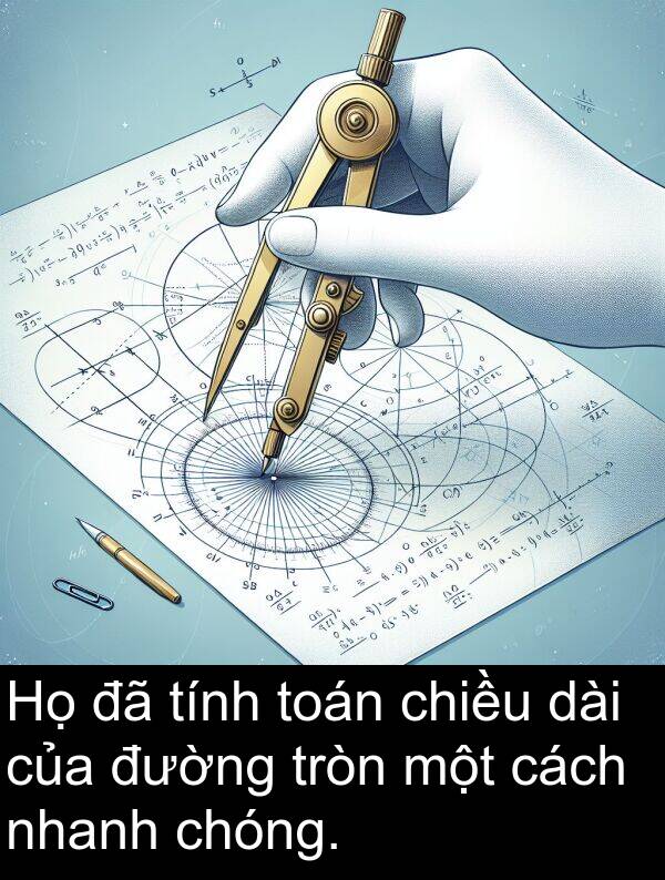 tròn: Họ đã tính toán chiều dài của đường tròn một cách nhanh chóng.
