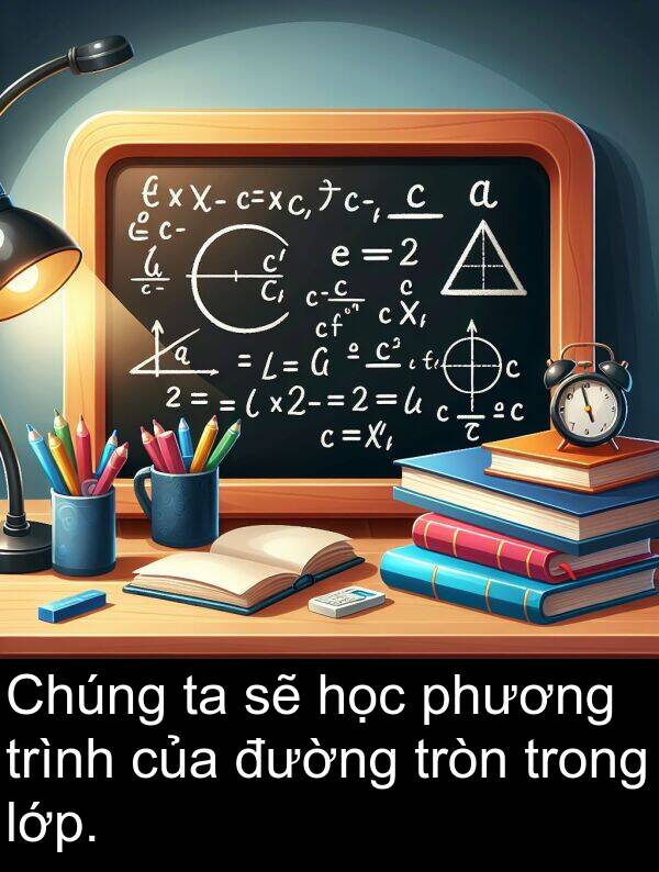 phương: Chúng ta sẽ học phương trình của đường tròn trong lớp.