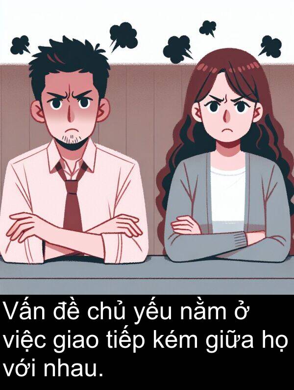 việc: Vấn đề chủ yếu nằm ở việc giao tiếp kém giữa họ với nhau.