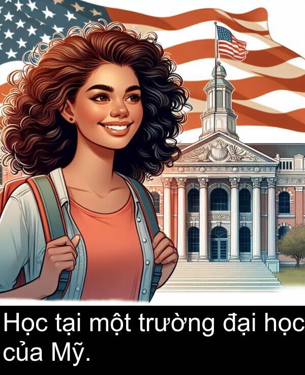 đại: Học tại một trường đại học của Mỹ.