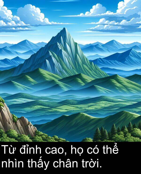 đỉnh: Từ đỉnh cao, họ có thể nhìn thấy chân trời.