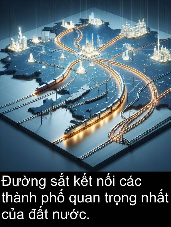 nối: Đường sắt kết nối các thành phố quan trọng nhất của đất nước.