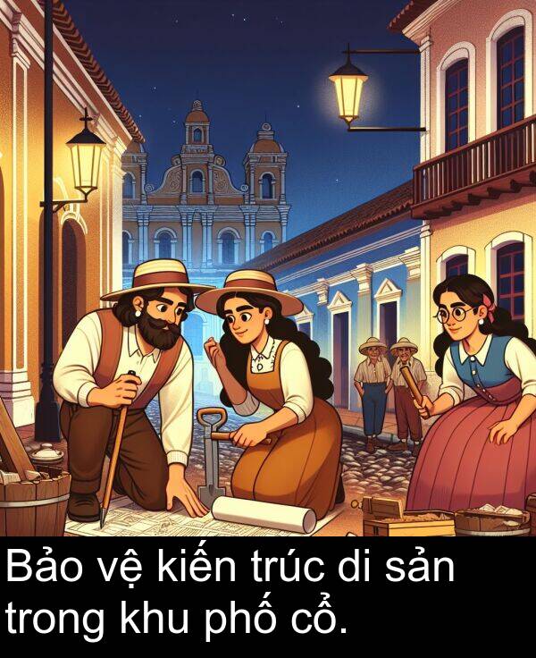 cổ: Bảo vệ kiến trúc di sản trong khu phố cổ.