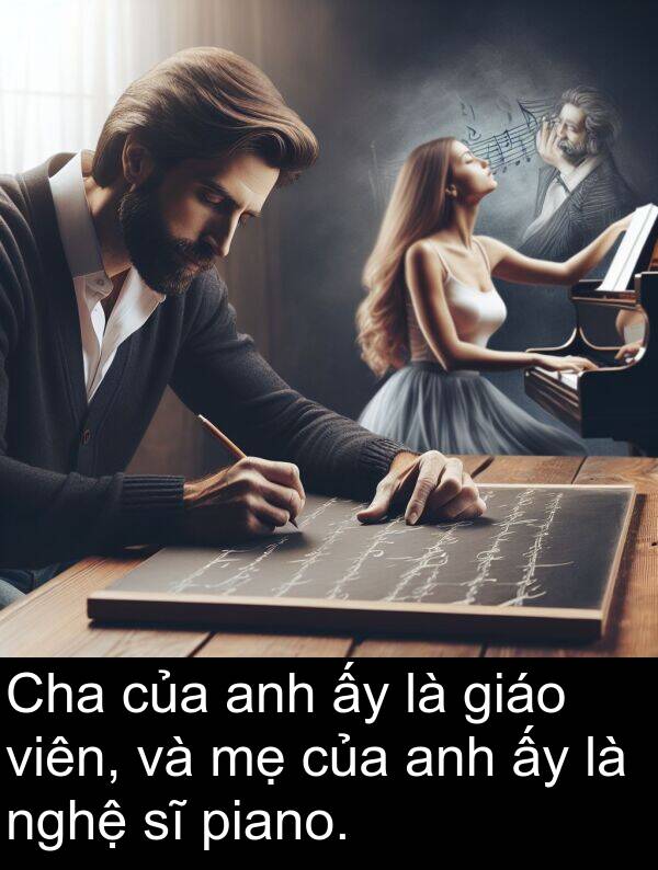 nghệ: Cha của anh ấy là giáo viên, và mẹ của anh ấy là nghệ sĩ piano.