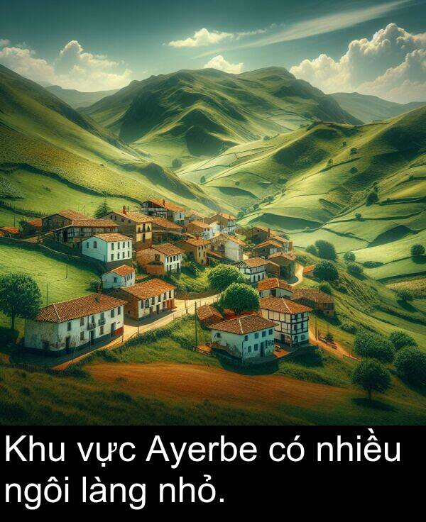 nhiều: Khu vực Ayerbe có nhiều ngôi làng nhỏ.